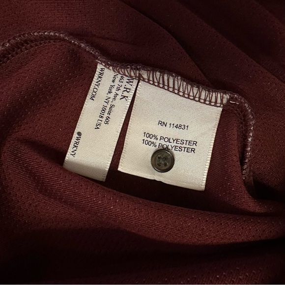 WRK Work Rest Karma Mens Henley Shirt Heather Burgundy Spruce Textured L - Picture 4 of 6